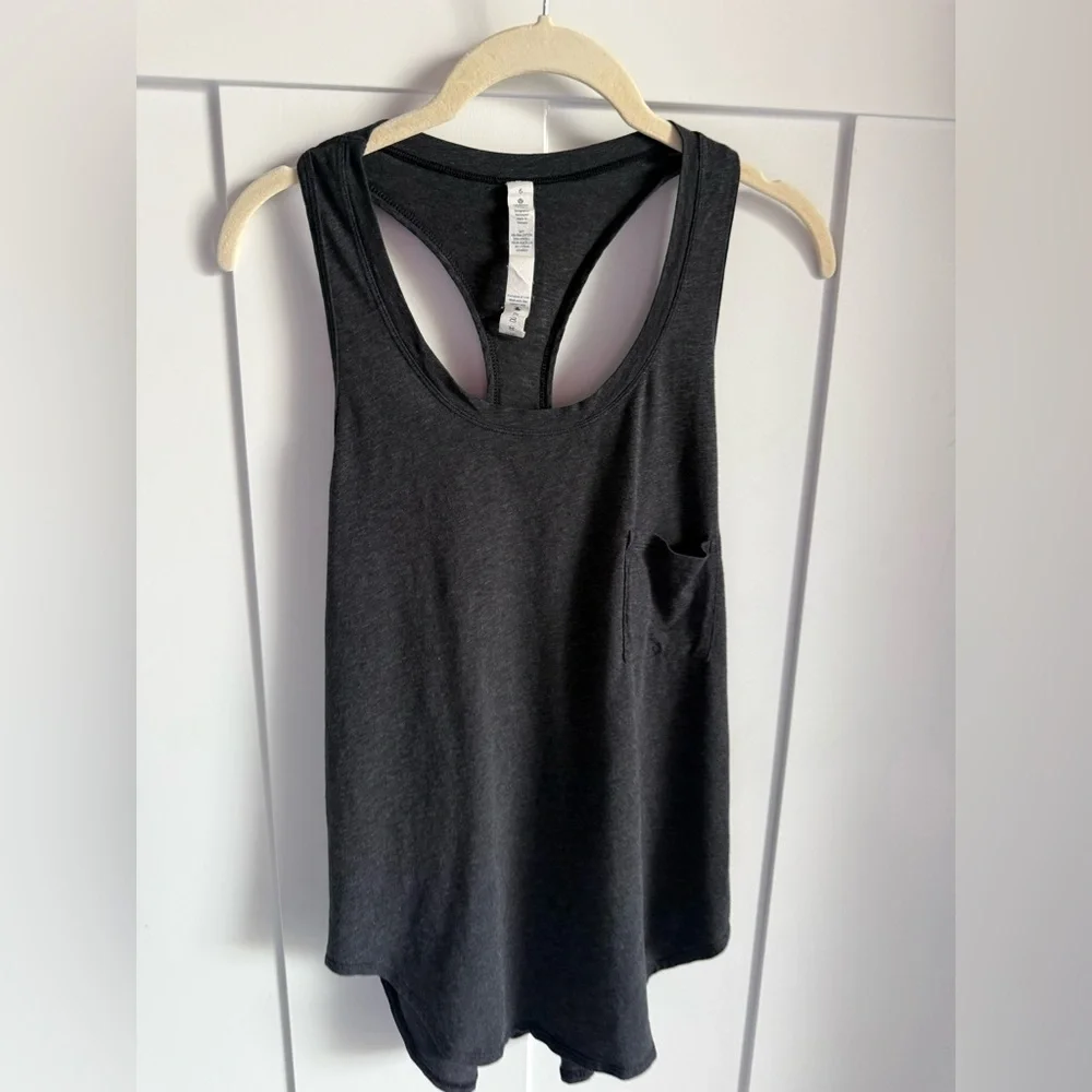 Lululemon Yogi Racerback iii Heathered Black